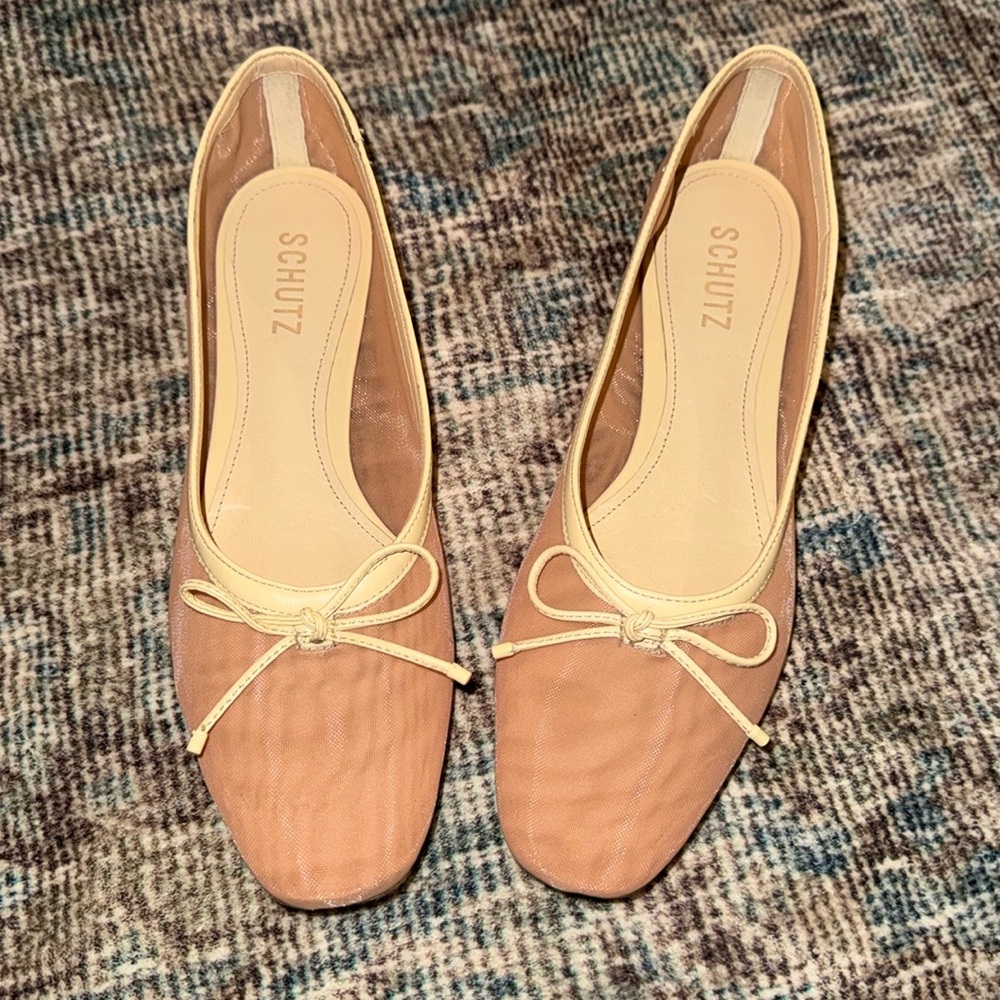 Schutz bow mesh ballet flats- NWOB